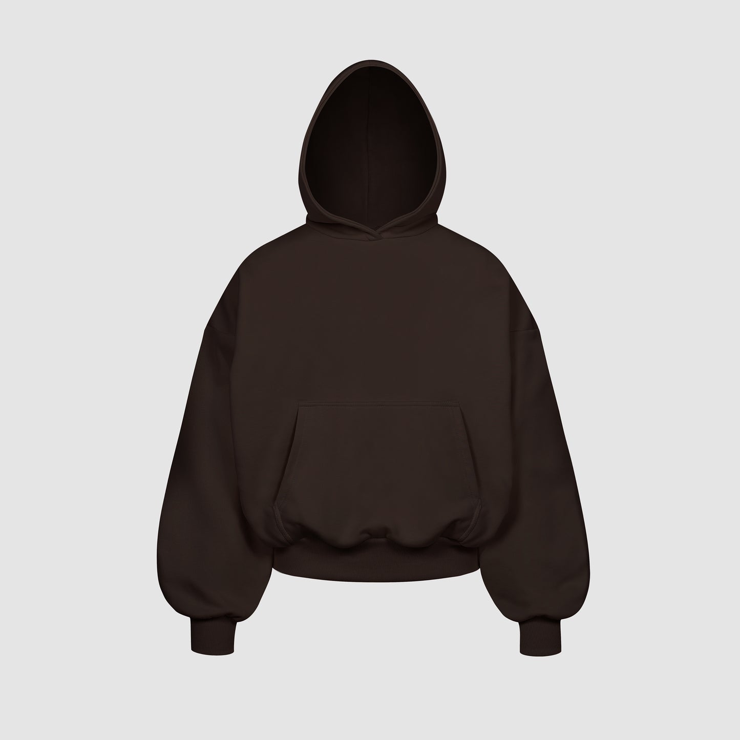 Boxy Flowy Hoodie (Dark Chocolate)