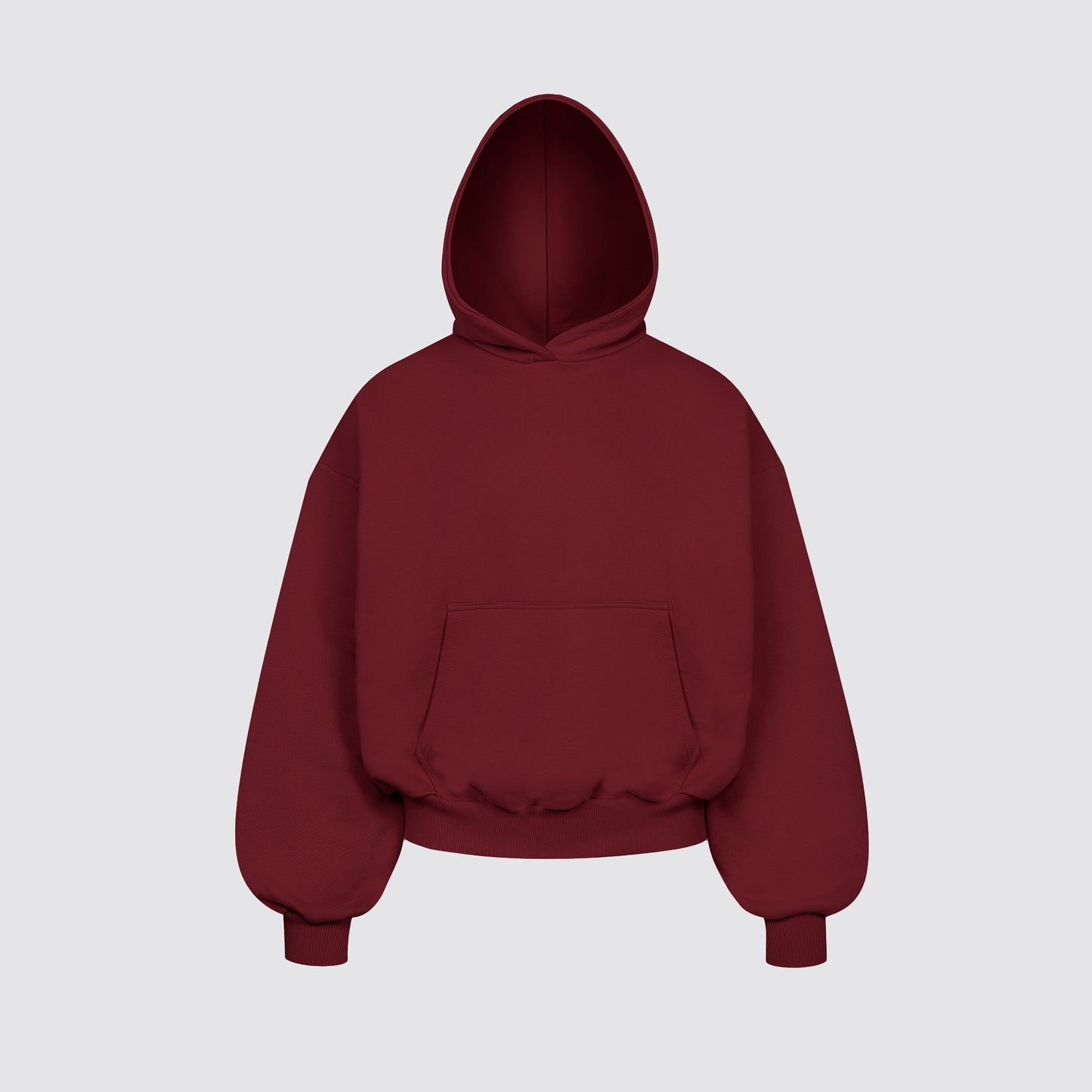 Boxy Ultra Heavyweight Hoodie (Dark Cherry)