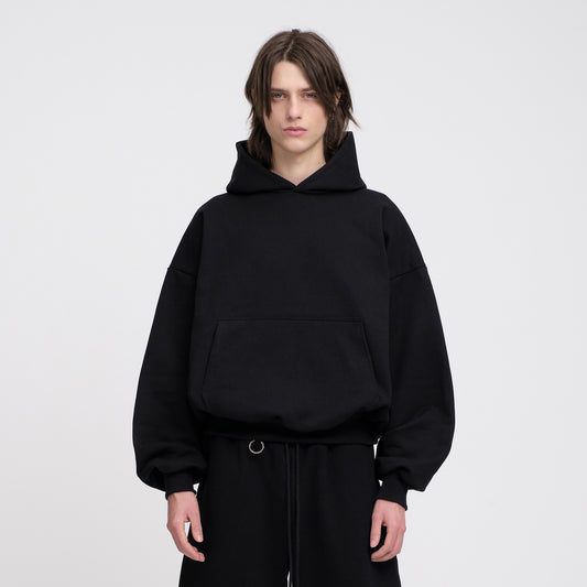 Boxy Ultra Heavyweight Hoodie (Black)