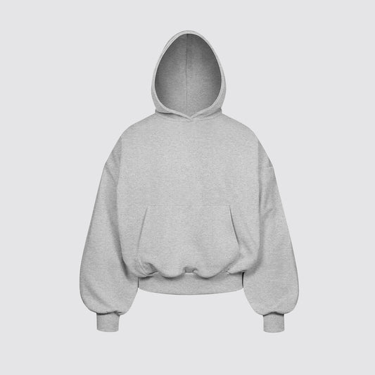 Boxy Flowy Hoodie (Grey)