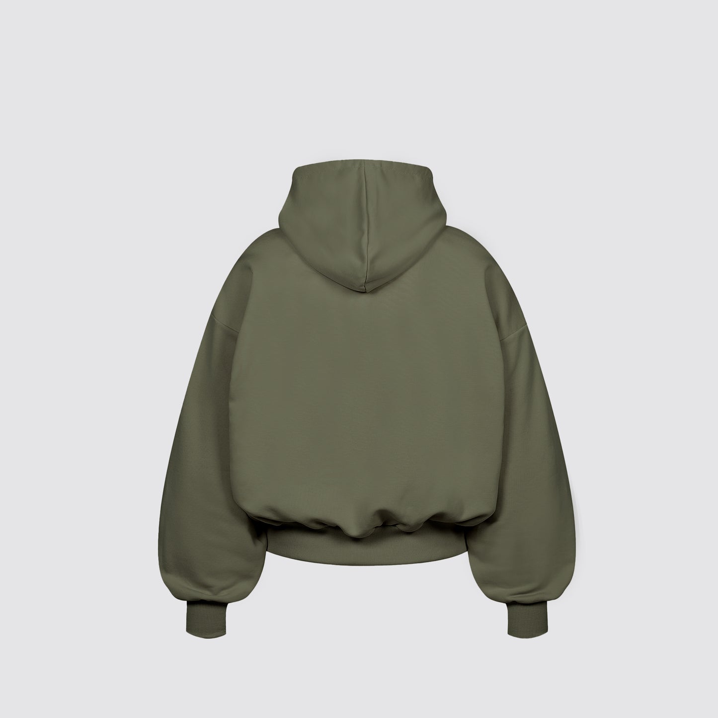 Boxy Flowy Hoodie (Military Green)