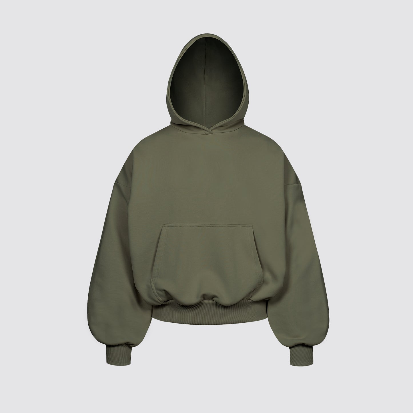 Boxy Flowy Hoodie v2 (Military Green)