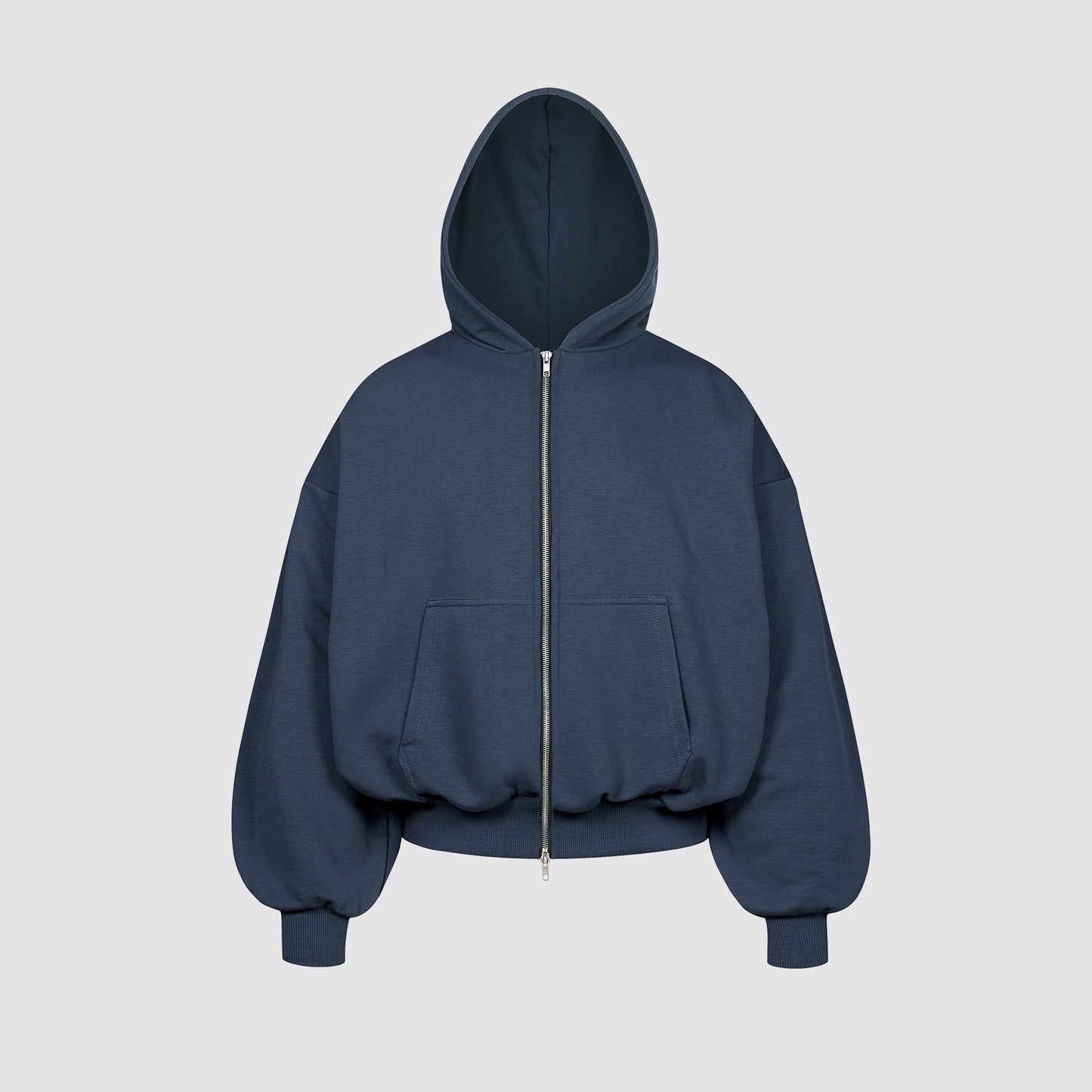 Boxy Flowy Double Zip Hoodie (Night)