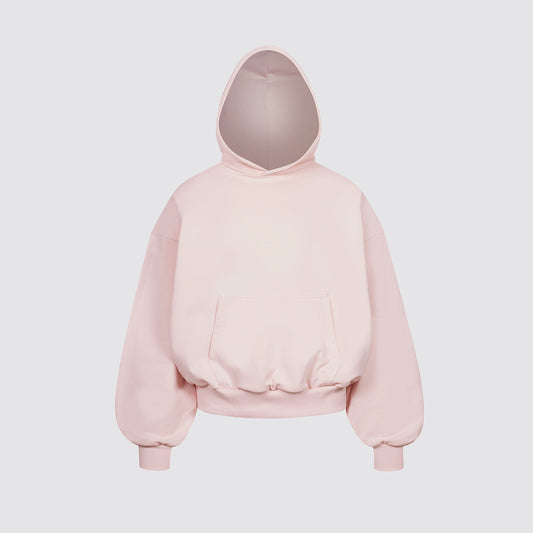 Boxy Flowy Hoodie (Pastel Pink)