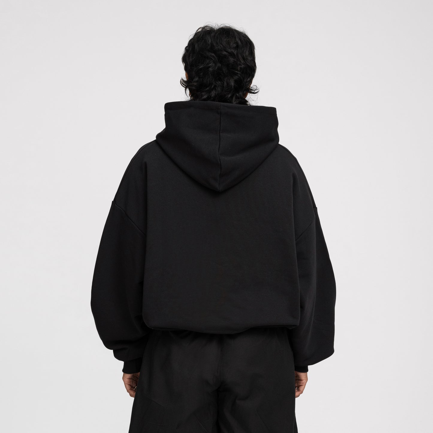 Boxy Flowy Hoodie (Black)