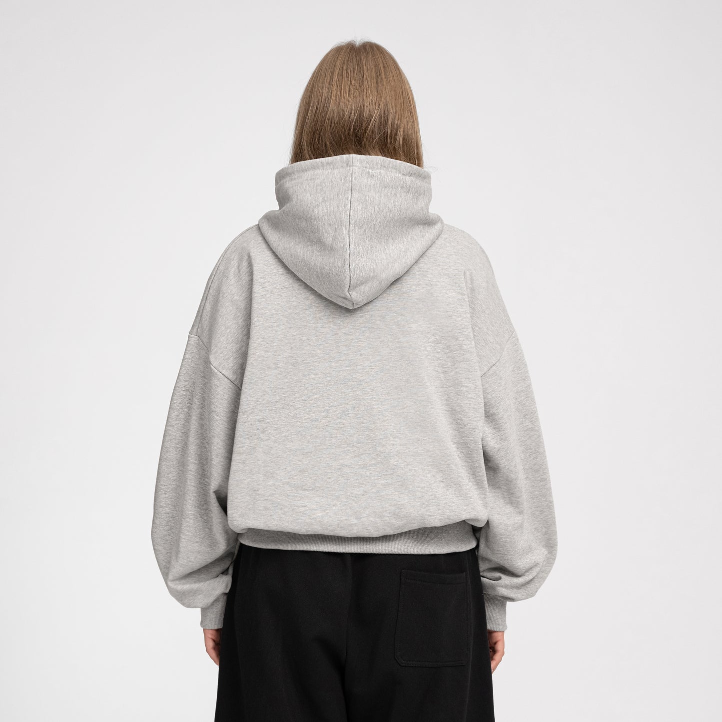 Boxy Flowy Hoodie (Grey)