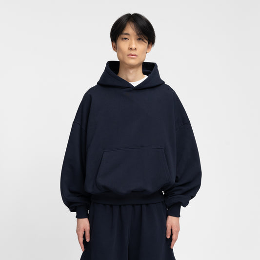 Boxy Flowy Hoodie (Dark Navy)
