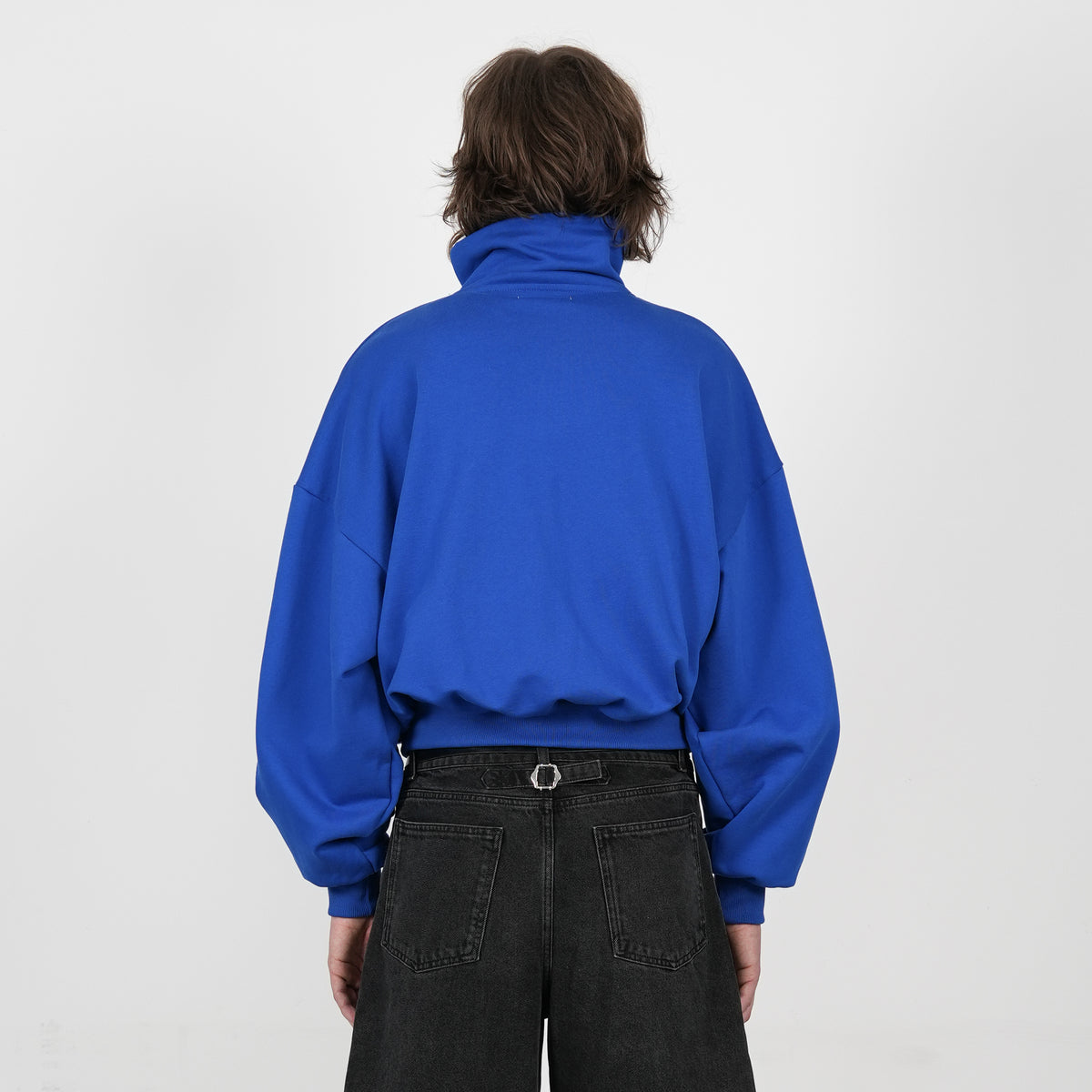 Boxy Flowy Full Zip (Cobalt Blue)