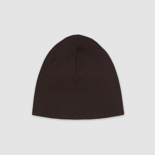 Ribbed Beanie (Dark Chocolate)
