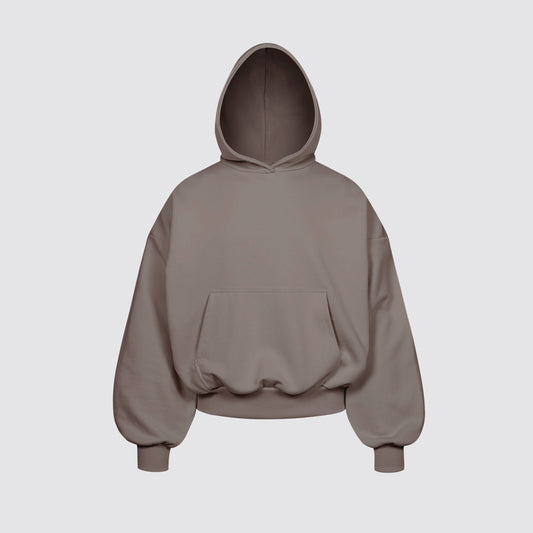 Boxy Flowy Hoodie (Hazelnut)