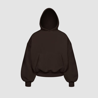 Boxy Flowy Hoodie (Dark Chocolate)