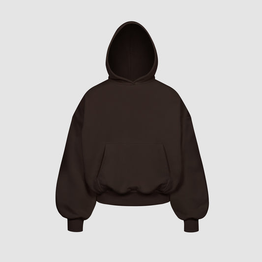 Boxy Flowy Hoodie (Dark Chocolate)
