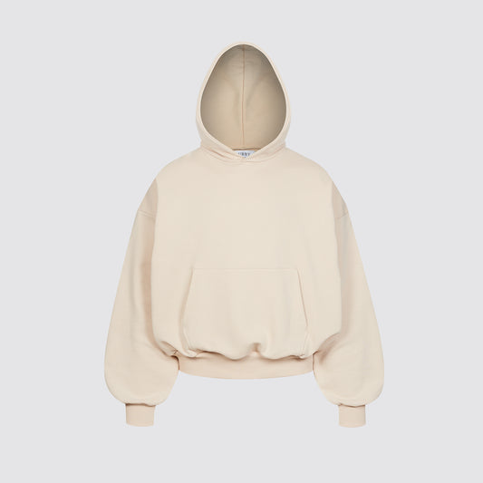 Boxy Ultra Heavyweight Hoodie (Beige)