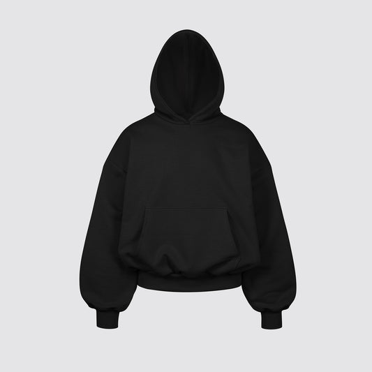 Boxy Ultra Heavyweight Hoodie (Black)