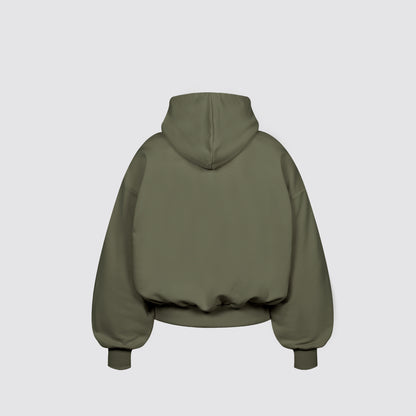 Boxy Flowy Hoodie v2 (Military Green)