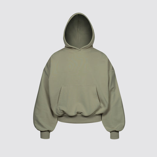 Boxy Flowy Hoodie v2 (Olive)