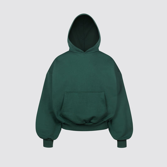 Boxy Ultra Heavyweight Hoodie (Forest Green)