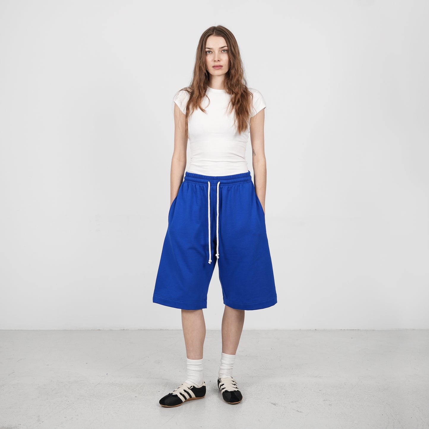 Barrel Flowy Shorts (Cobalt Blue)