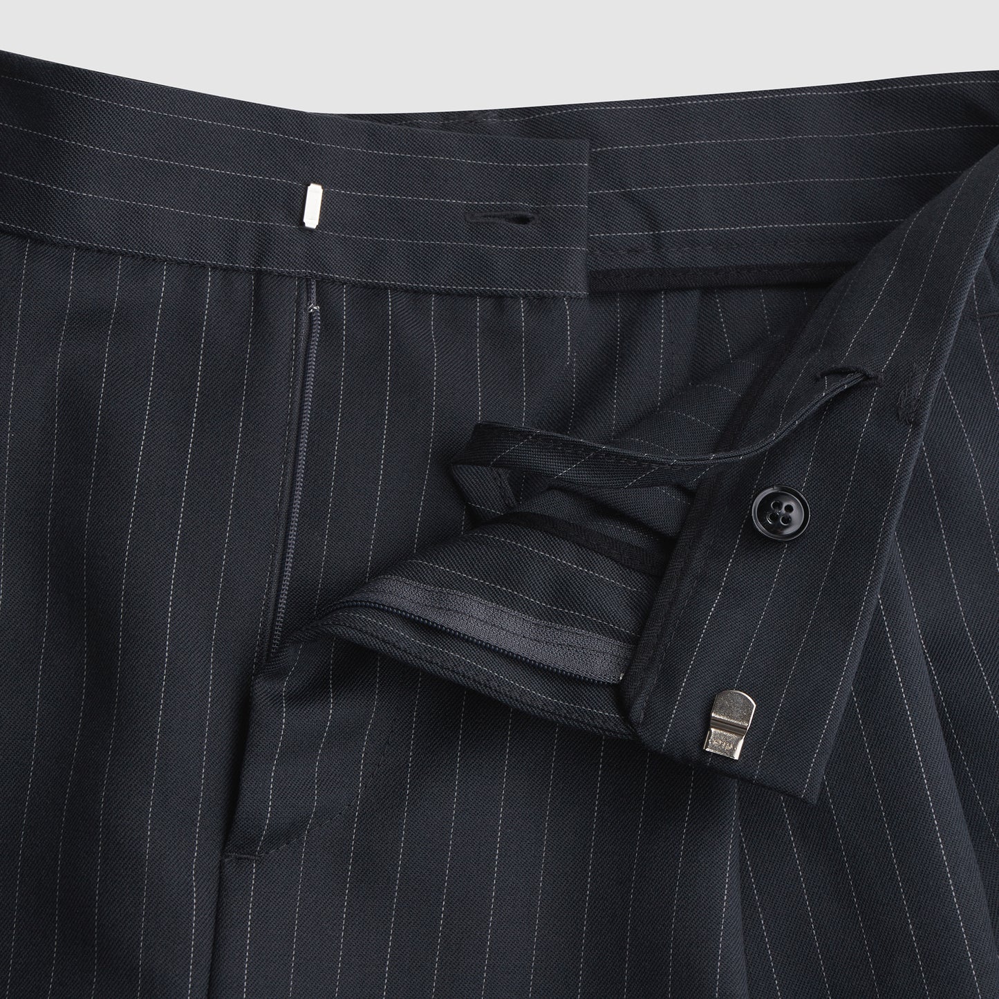 Pinstripe Office Shorts (Graphite)