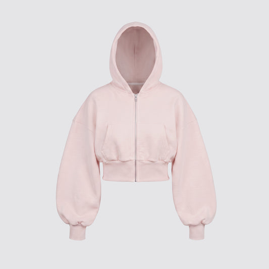 Baby Zip Hoodie (Pastel Pink)