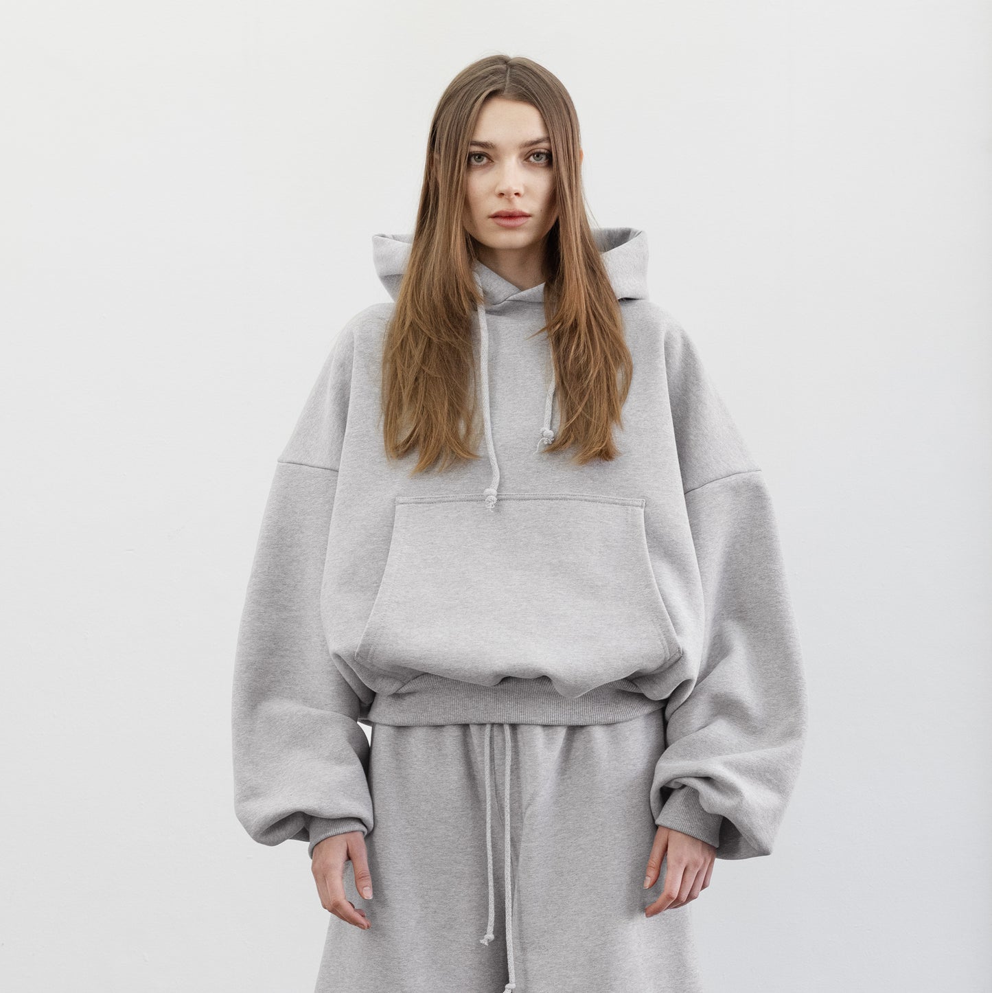 Balloon Fleece Hoodie (Grey)