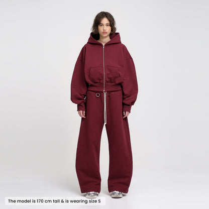 Ultra Heavyweight Barrel Sweatpants (Dark Cherry)
