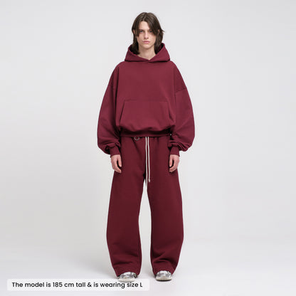 Ultra Heavyweight Barrel Sweatpants (Dark Cherry)