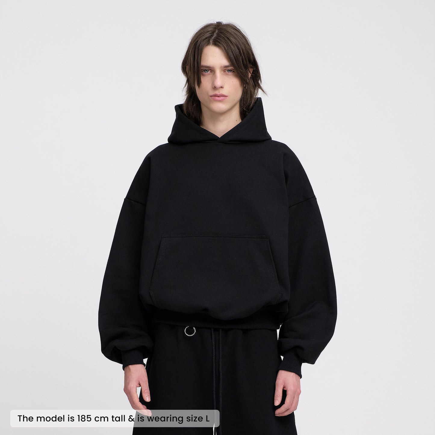 Boxy Ultra Heavyweight Hoodie (Black)