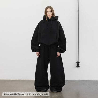 Balloon Fleece Hoodie (Black)