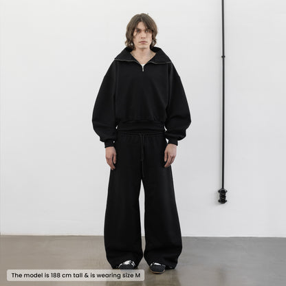 Balloon Fleece Quarter Zip (Black)