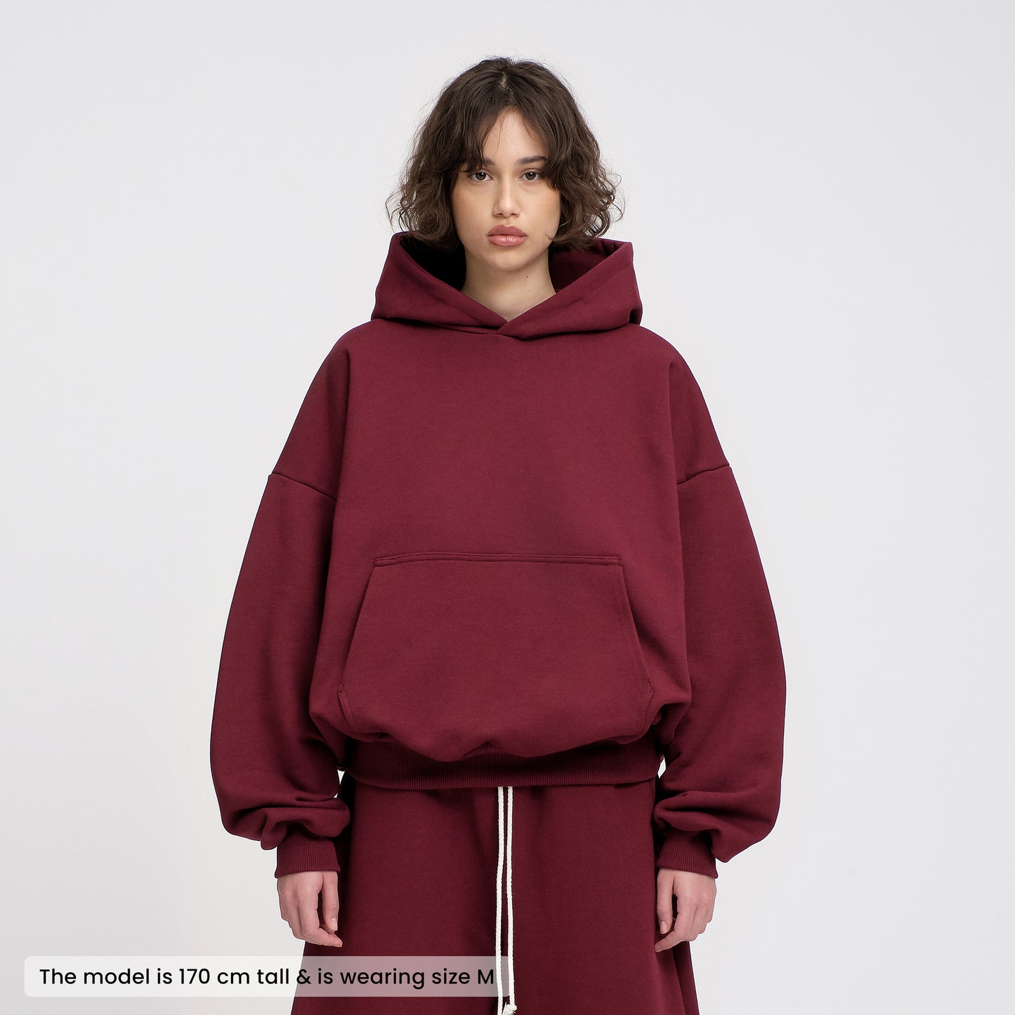 Boxy Ultra Heavyweight Hoodie (Dark Cherry)