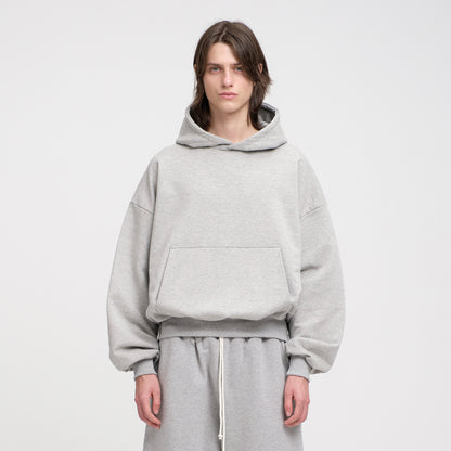 Boxy Flowy Hoodie (Grey)