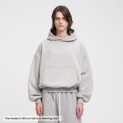 Boxy Flowy Hoodie (Grey)