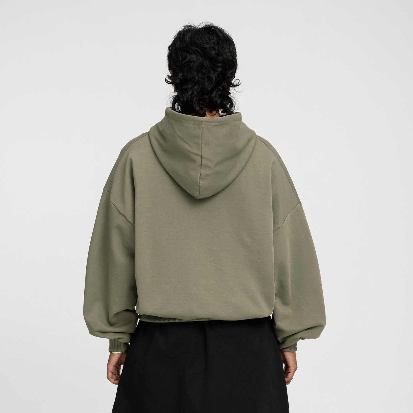 Boxy Flowy Hoodie v2 (Olive)