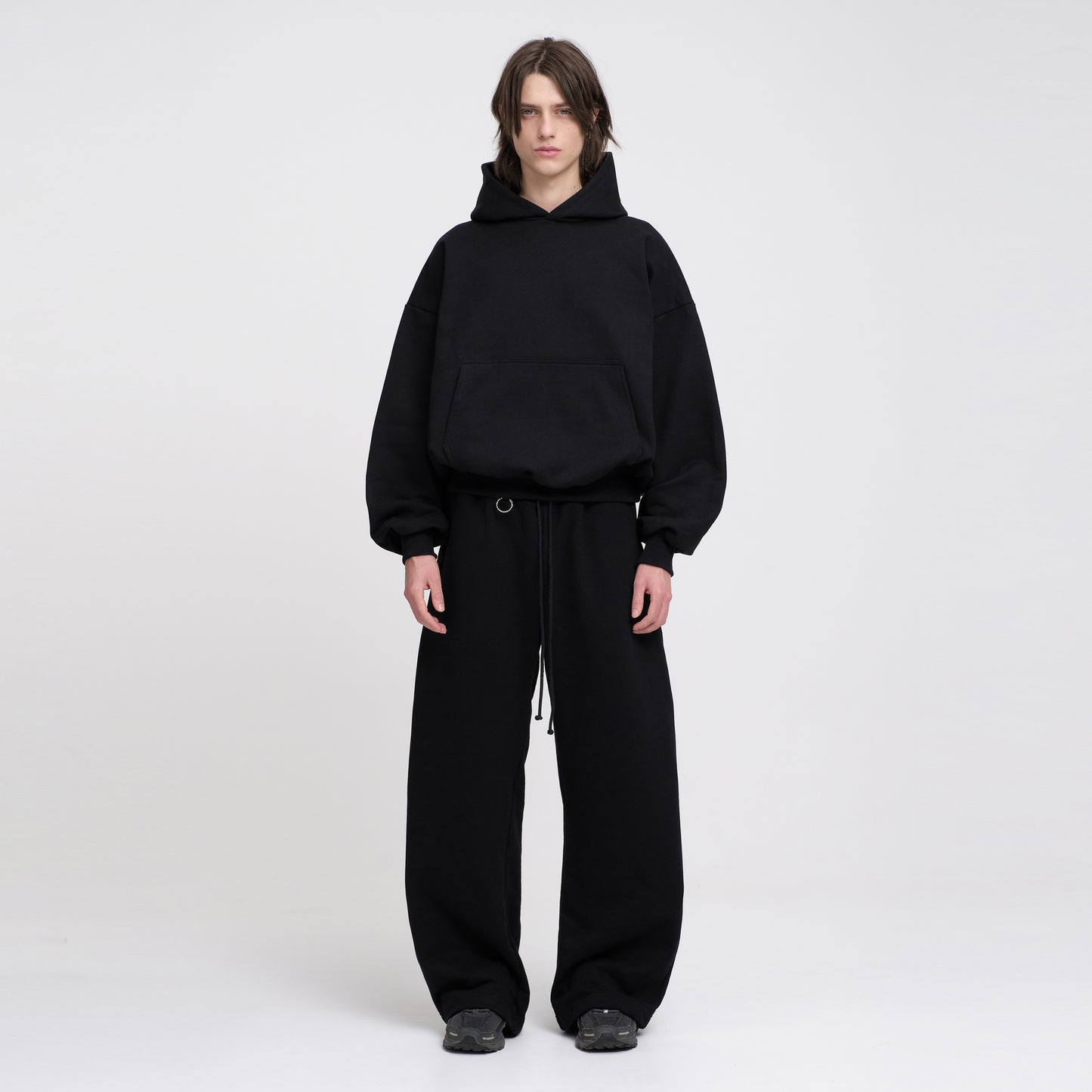 Boxy Ultra Heavyweight Hoodie (Black)