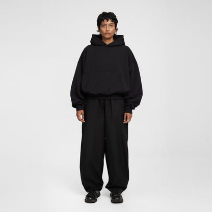 Boxy Flowy Hoodie (Black)