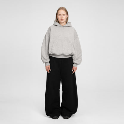 Boxy Flowy Hoodie (Grey)
