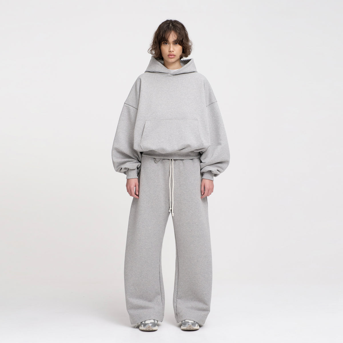 Flowy Barrel Sweatpants (Grey)