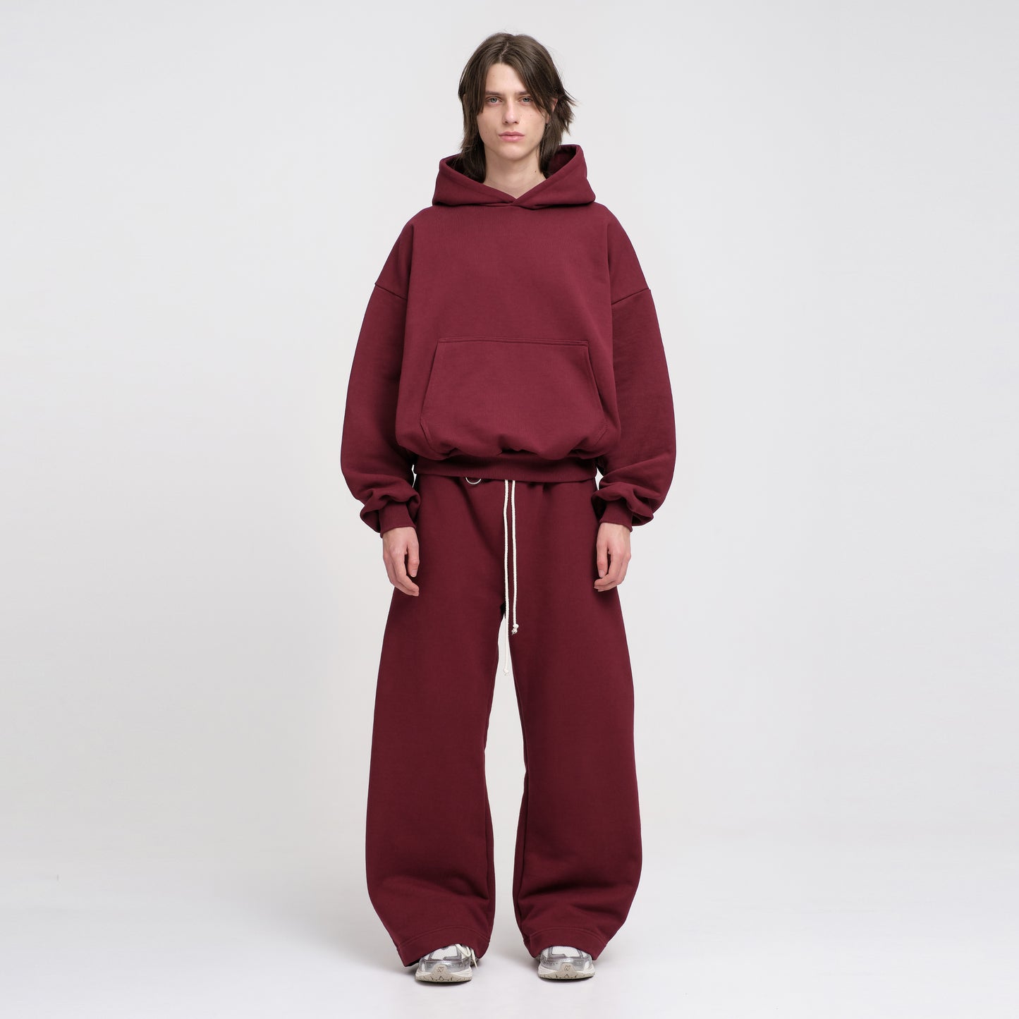 Boxy Ultra Heavyweight Hoodie (Dark Cherry)