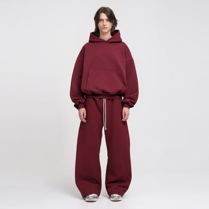 Boxy Ultra Heavyweight Hoodie (Dark Cherry)
