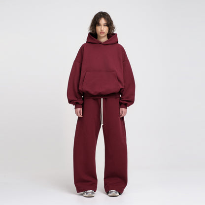 Boxy Ultra Heavyweight Hoodie (Dark Cherry)