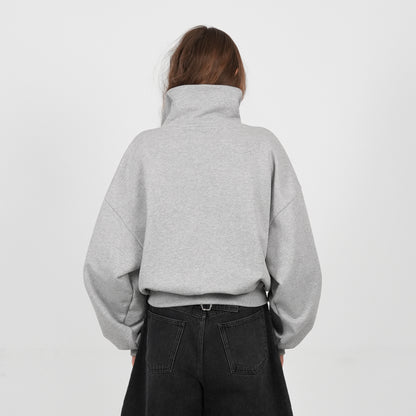 Boxy Flowy Full Zip (Grey)