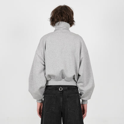 Boxy Flowy Full Zip (Grey)