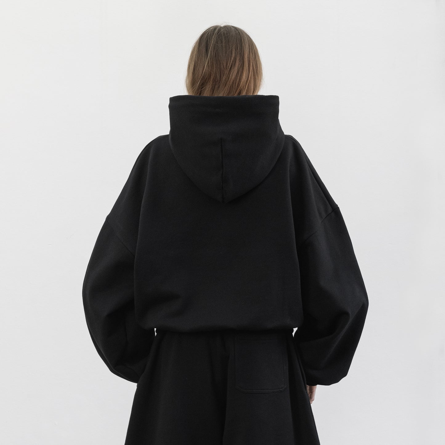 Balloon Fleece Hoodie (Black)