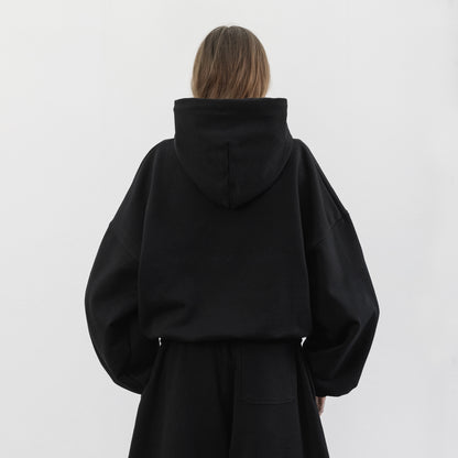 Balloon Fleece Hoodie (Black)