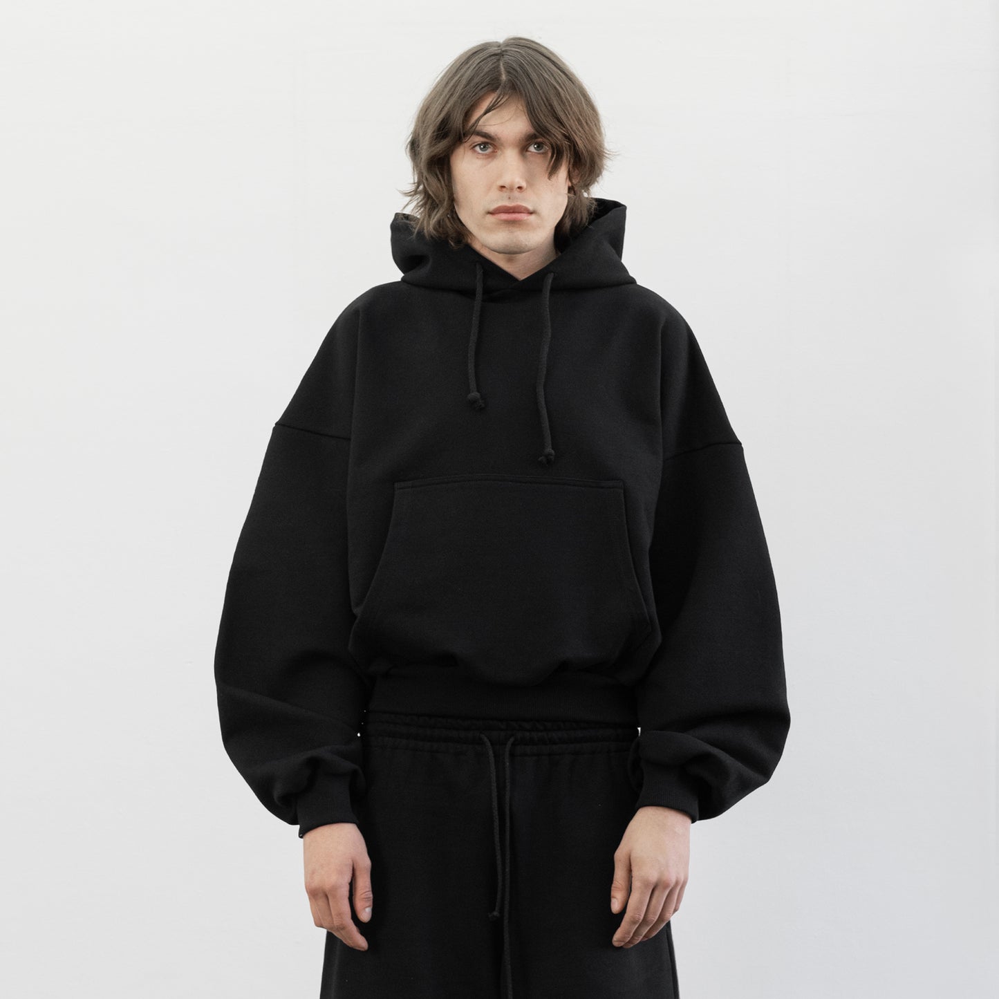 Balloon Fleece Hoodie (Black)