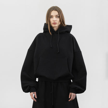 Balloon Fleece Hoodie (Black)