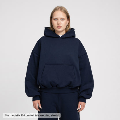 Boxy Ultra Heavyweight Hoodie (Dark Navy)