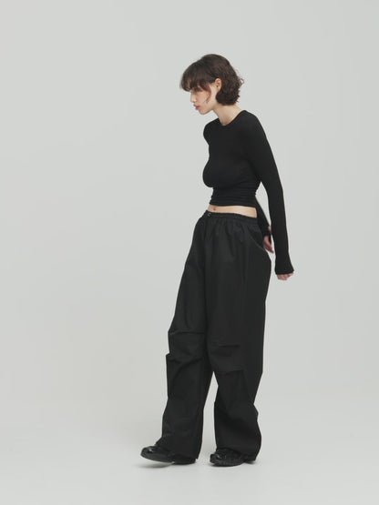 Nylon Shell Pants (Black)