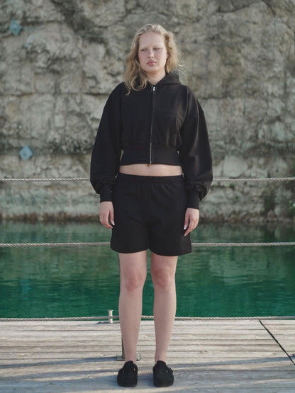 Baby Zip Hoodie (Black)